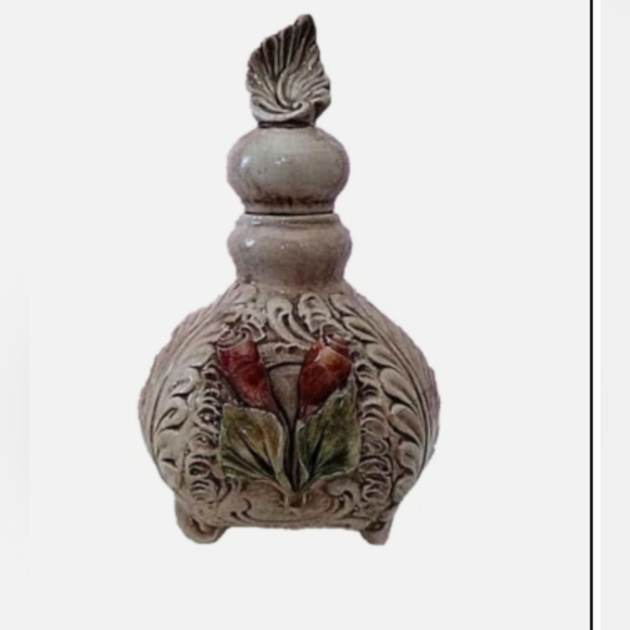 Footed URN Vintage Capodimonte Porcelain Covered Jar-with Flowers Italy/… - Picture 14 of 16